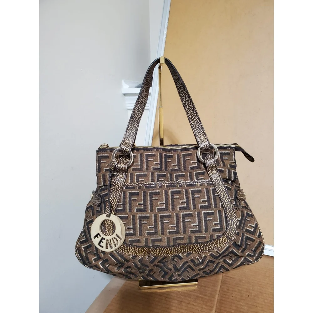 Fendi Metallic Zucca Chef Tote - Picture 1 of 9